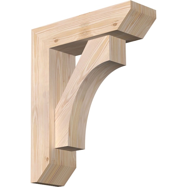 Ekena Millwork Westlake Slat Smooth Bracket w/ Offset Brace, Douglas Fir, 5 1/2"W x 18"D x 22"H BKT0604X18X22WTL06SDF - main